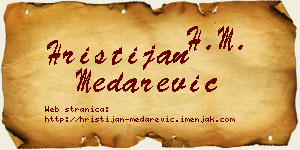 Hristijan Medarević vizit kartica